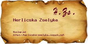 Herlicska Zselyke névjegykártya